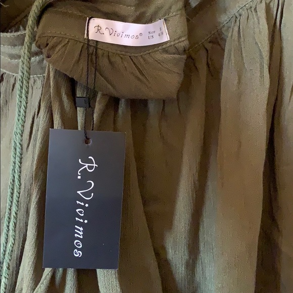 COPY - NWT Army green mini halter v-neck sun dress size 4 - Picture 7 of 7